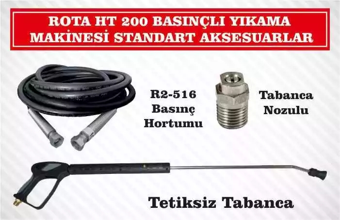 rota ht200 soguk yikama makinesi standart aksesuarlar - Soğuk Basınçlı Yıkama Makinesi