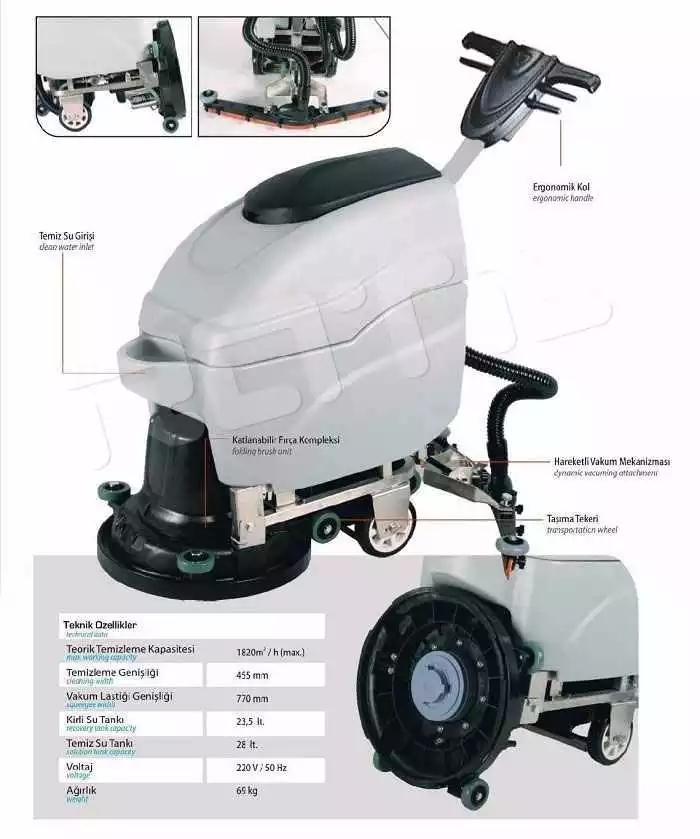 rota ht30 zemin temizleme makinasi teknik ozellikleri - Elektrikli Zemin Temizleme Makinesi