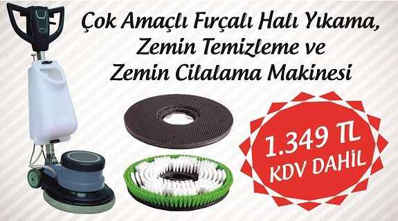 fircali hali yikama zemin temizleme ve zemin cilalama makinesinde kampanya - Fırçalı Halı Yıkama, Zemin Temizleme ve Cilalama Makinesinde Kampanya !