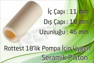 rottest 18lik pompa seramik piston